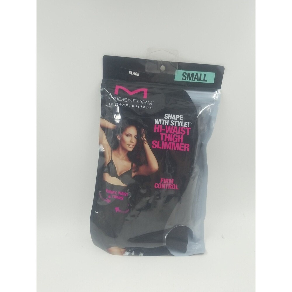Maidenform Self Expressions Shape Style High Waist Thigh Slimmer Black S